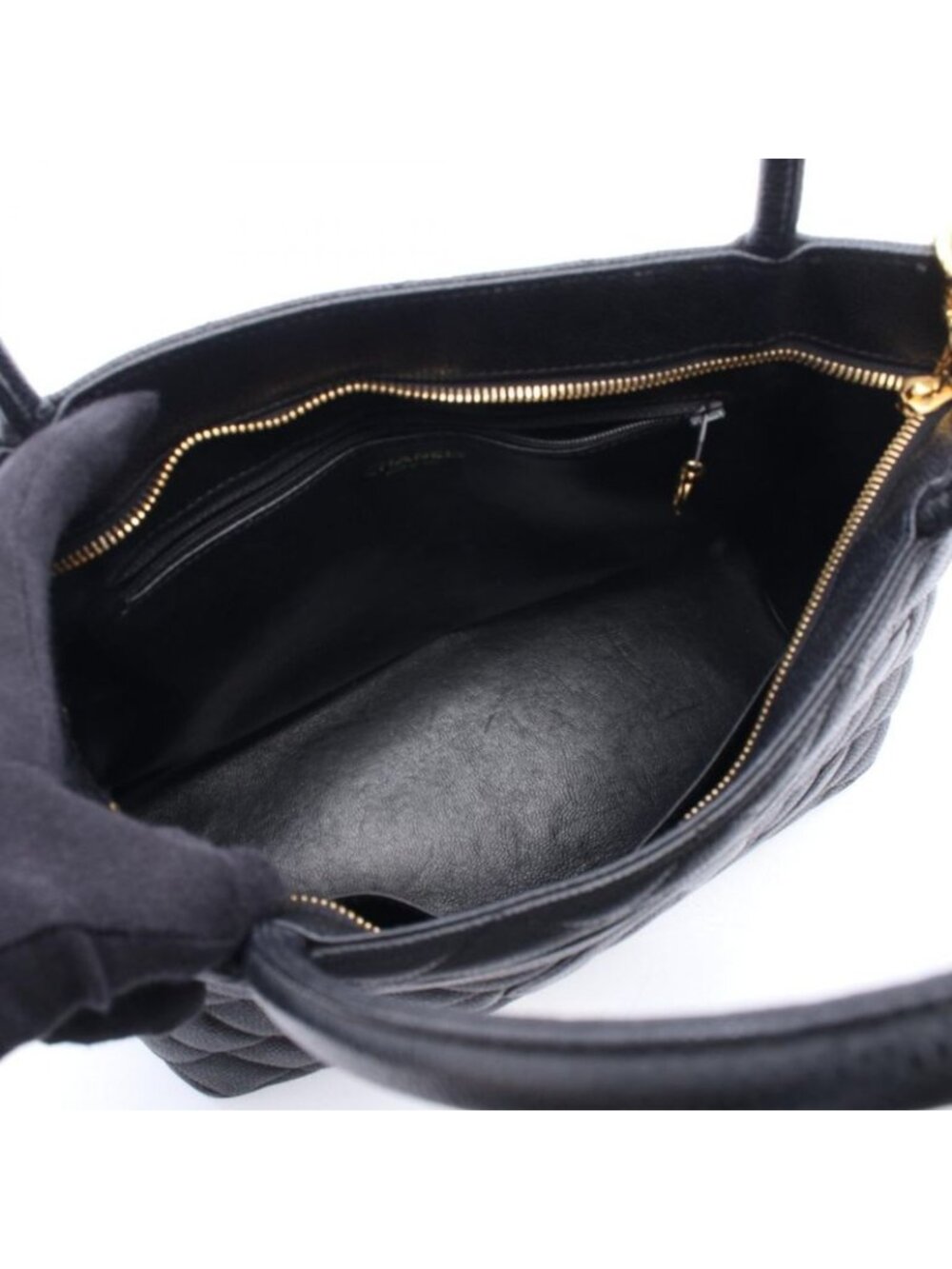 Chanel Tote Medallion Black Caviar Leather - Picture 3 of 9